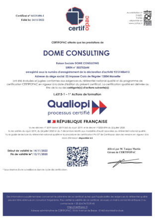 Certificat Qualiopi